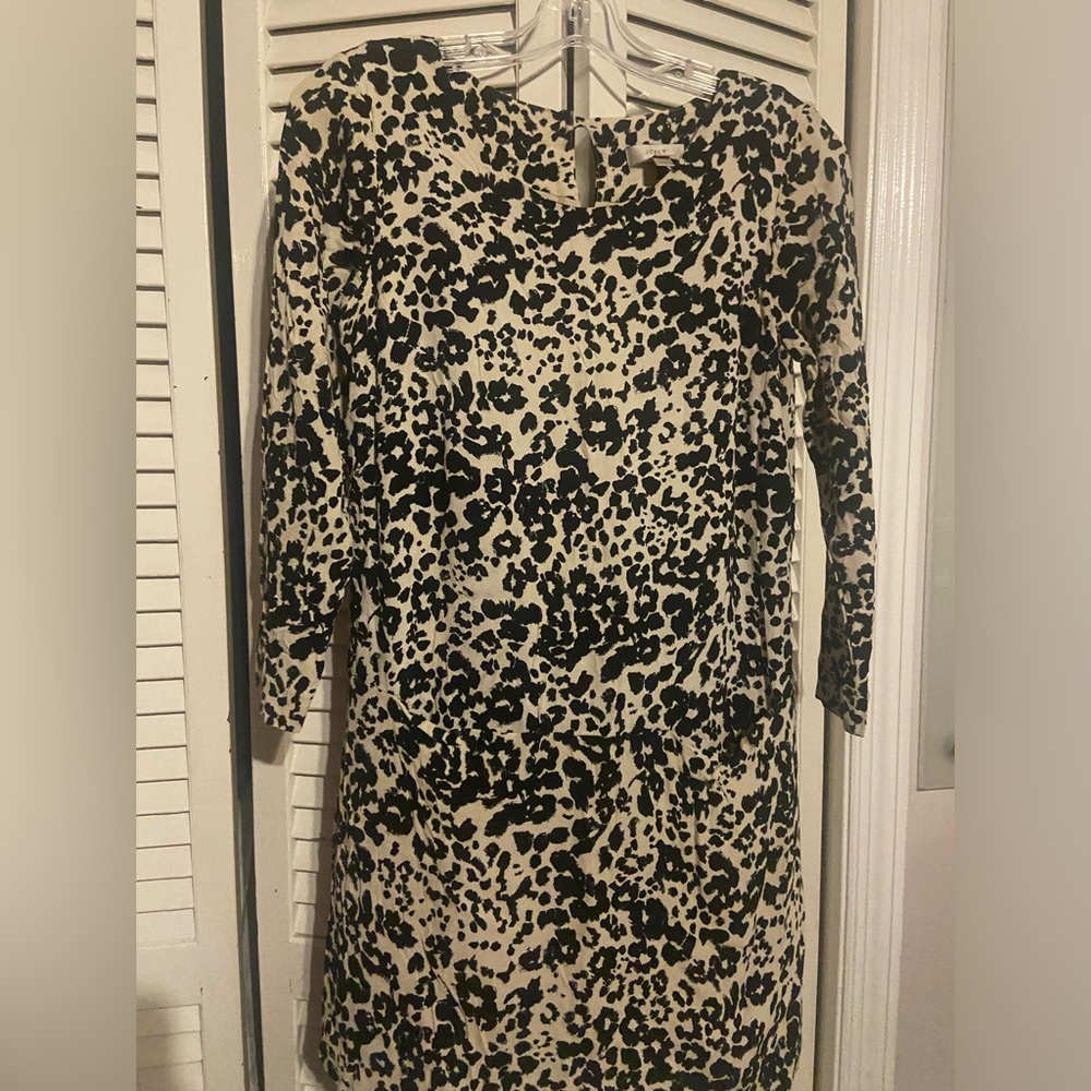 J. Crew Leopard Print Shift Dress size 2